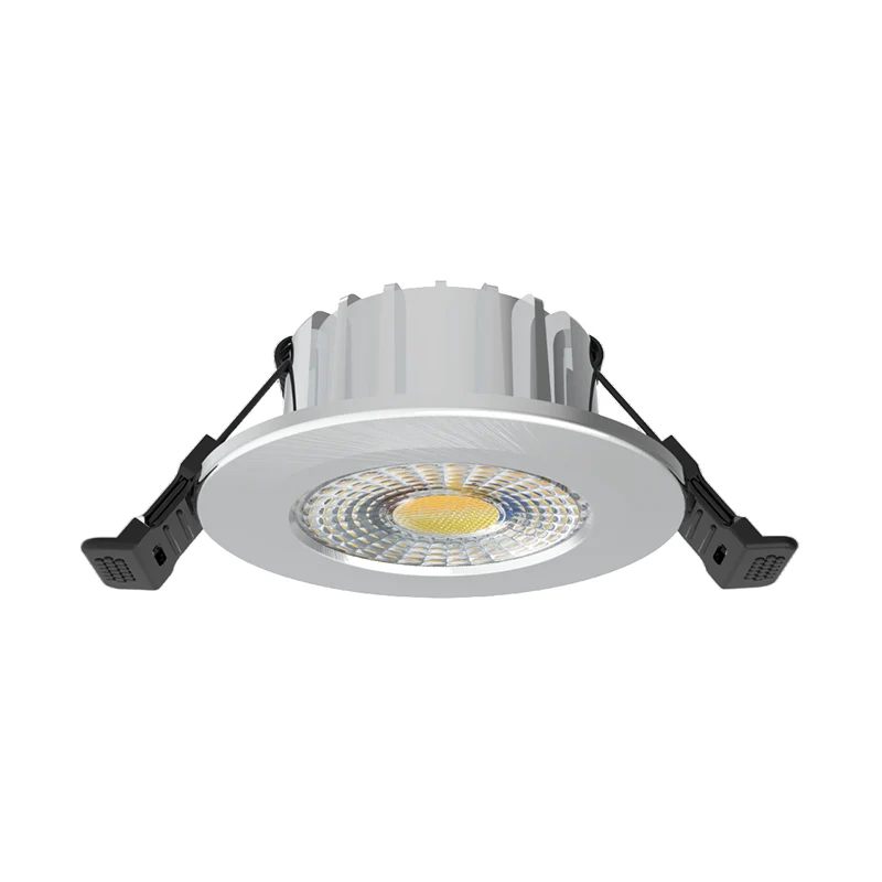 LED-Einbaustrahler | HUGO | 6 W | Farbtemperaturschalter | Silber | Schmale und niedrige Einbaugröße | Breite Außenabmessungen