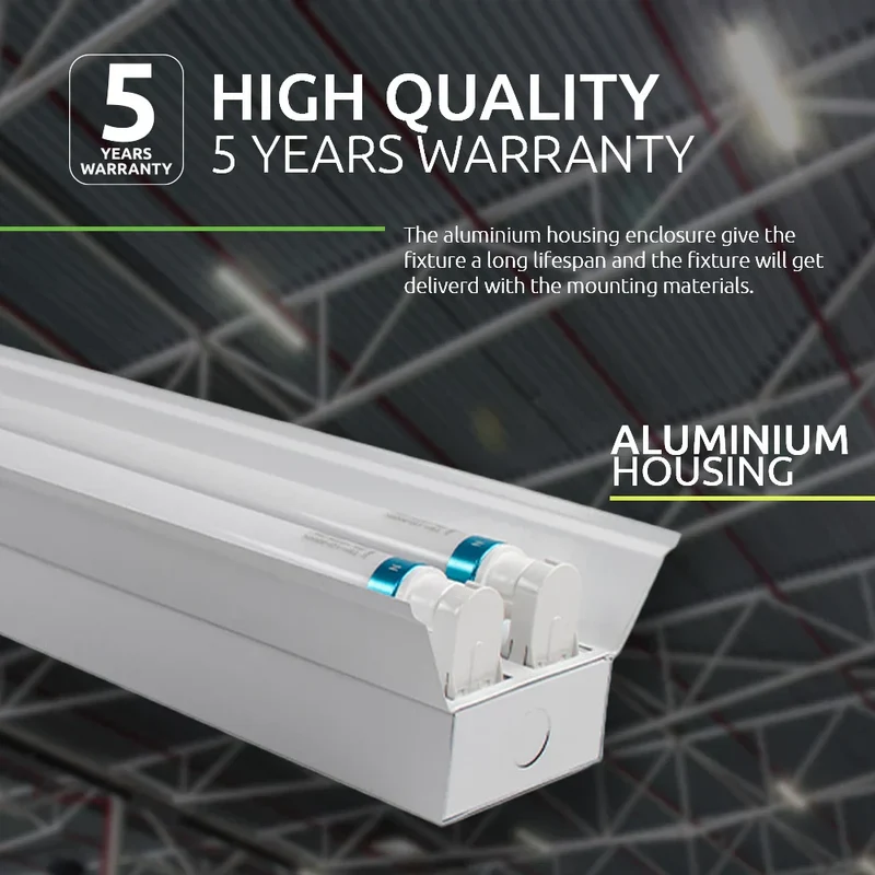 LED-TL-Leuchte 150 cm (doppelt) mit Reflektor | inkl. 2x LED-Leuchtstoffröhre 22W