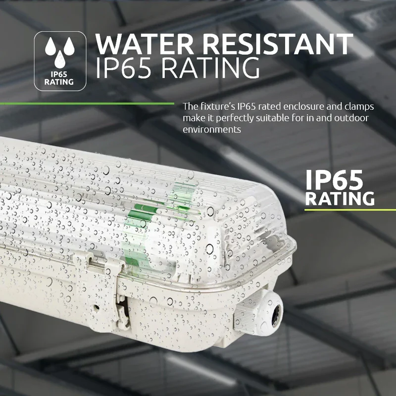 PHILIPS LED-Leuchte (Doppelversion) | 120 cm | High-Serie | IP65 wasserdicht | Inkl. 2 x 15,5-W-LED-Röhren