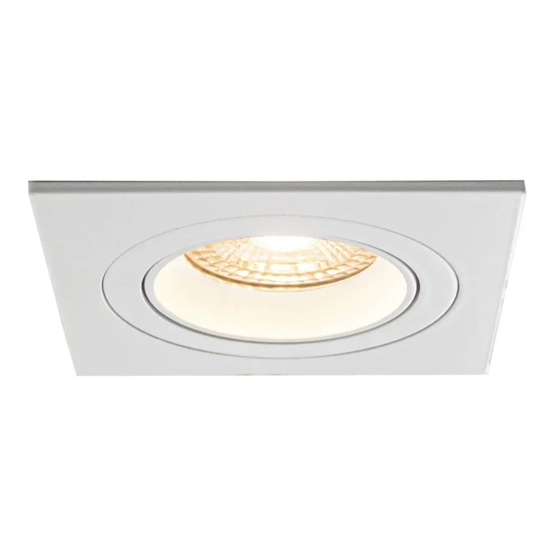 Zigbee smart Einbaustrahler Weiß 4,7W | Quadratisch | 80mm | HUE-kompatibel | RGB-CCT