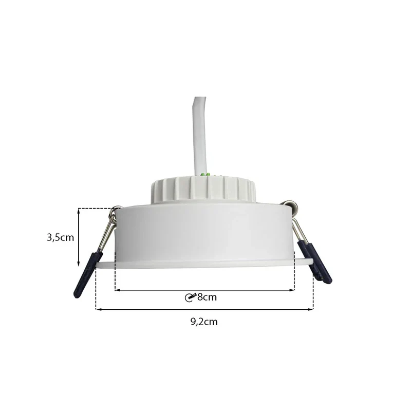 LED-Flacheinbaustrahler 6 Watt | Dimmbar | 80mm | neigbar | weiß | runden