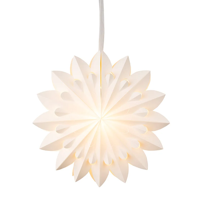 LED Papier Weihnachtsstern 60 cm weiß