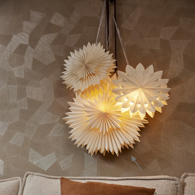 LED Papierstern 60 cm weiß