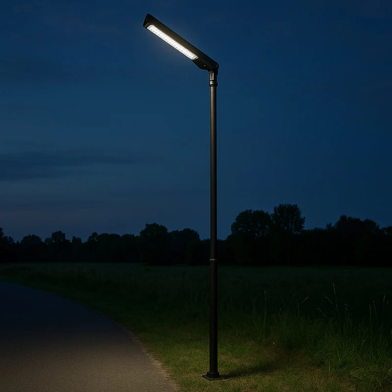 Solarlichtmast - Laternenpfahl | 300 cm | Solarenergie | Bewegungsmelder | 6000K - Tageslichtweiß