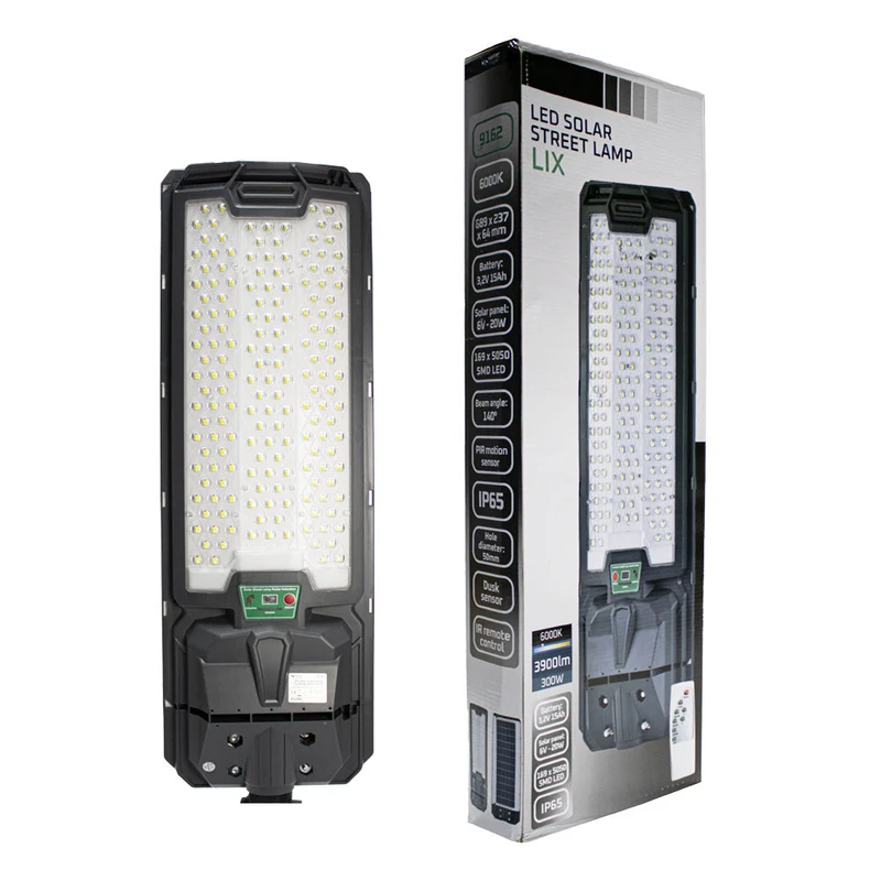 Solarlichtmast - Laternenpfahl | 300 cm | Solarenergie | Bewegungsmelder | 6000K - Tageslichtweiß