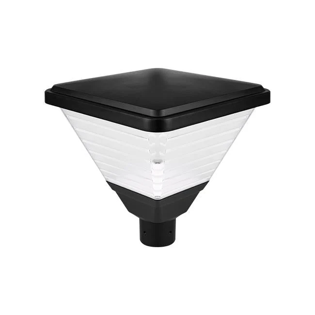 Moderner Laternenpfahl – Lichtmast | Komplett | 3 Meter | Schwarz | Quadratischer Lampenschirm