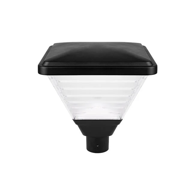 Moderner Laternenpfahl – Lichtmast | Komplett | 3 Meter | Schwarz | Quadratischer Lampenschirm