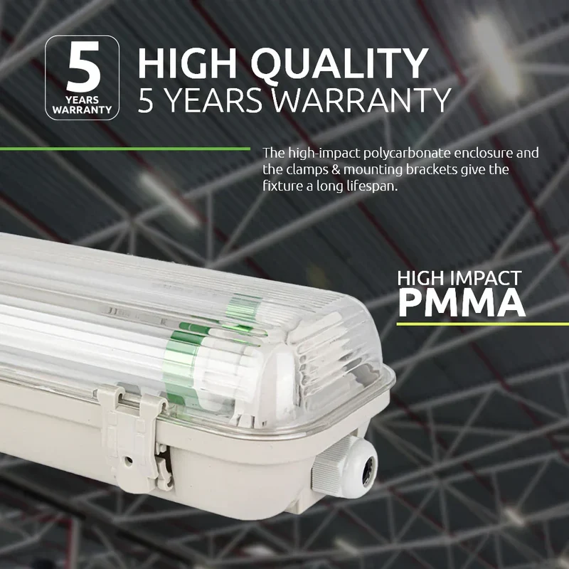 PHILIPS | LED-TL-Leuchte | 150 cm | Doppelt | Wasserdicht | Inkl. 2x PHILIPS MASTER Ultra T8 Röhre 21,7W