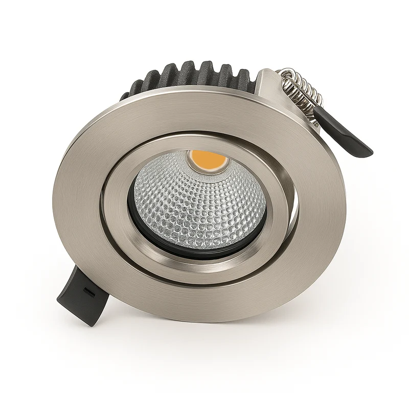 Set | 6x LED-Einbaustrahler | VARDA | 6 W | Farbtemperaturschalter | Rund | Silber | Geringe Einbautiefe