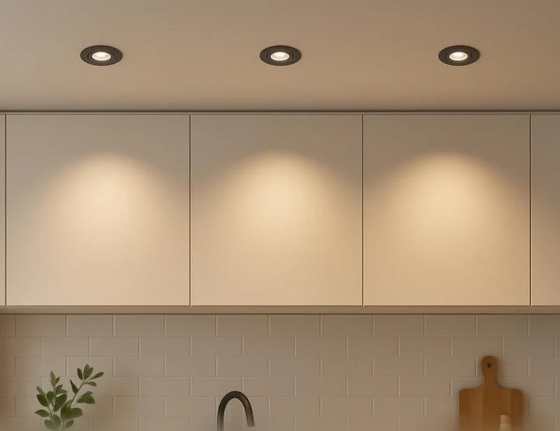 Set | 6x LED-Einbaustrahler | VARDA | 6 W | Farbtemperaturschalter | Rund | Schwarz | Geringe Einbautiefe