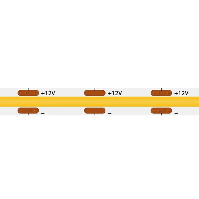 Komplettes Set | 5 m COB-LED-Streifen 8 mm | 12 Volt | IP20 | 10 W/m | 950 lm/m | Kabellos dimmbar