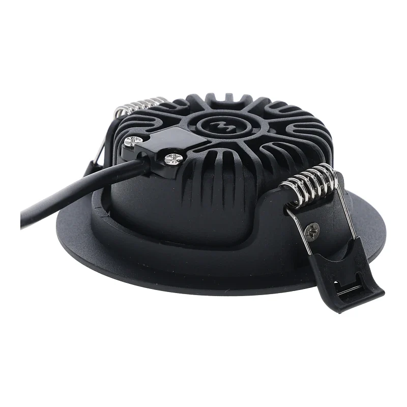 LED Einbaustrahler | VARDA | 6W | CCT Schalter | Rund | Schwarz | Geringe Einbautiefe