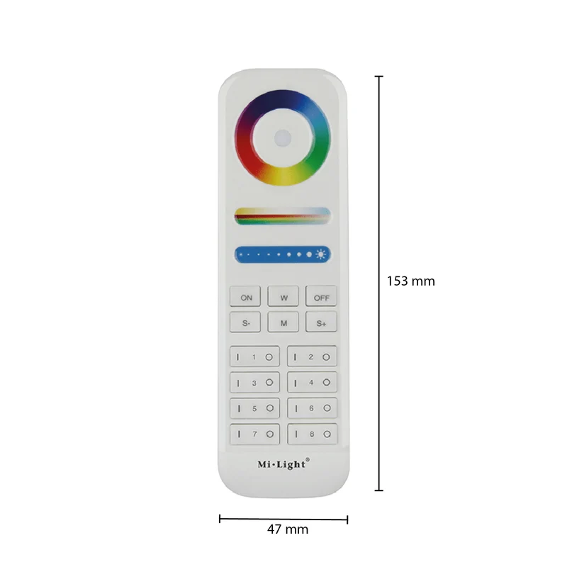 Mi-Light | Fernbedienung | RGB+CCT | Weiß | 8 Kanäle
