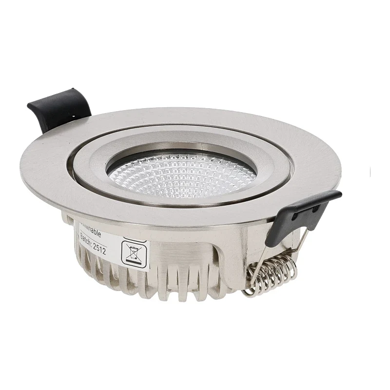 LED Einbaustrahler | VARDA | 6W | CCT Schalter | Rund | Silber | Geringe Einbautiefe