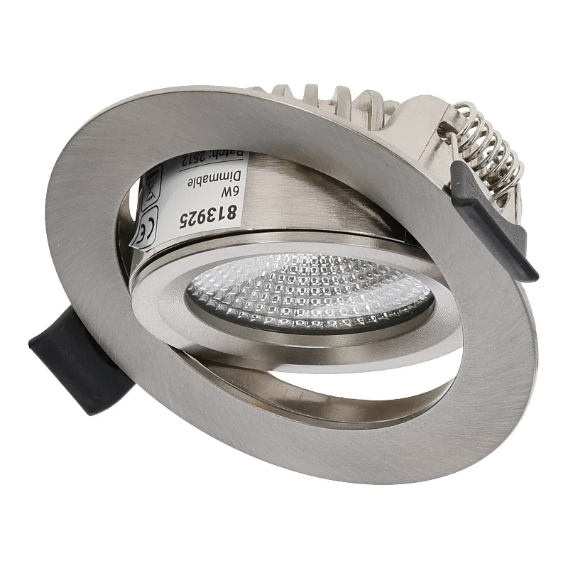 LED Einbaustrahler | VARDA | 6W | CCT Schalter | Rund | Silber | Geringe Einbautiefe