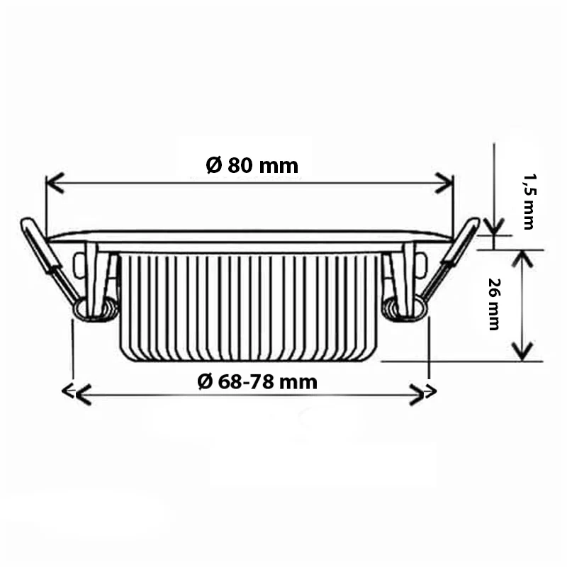 LED Einbaustrahler | VARDA | 6W | CCT Schalter | Rund | Weiß | Geringe Einbautiefe