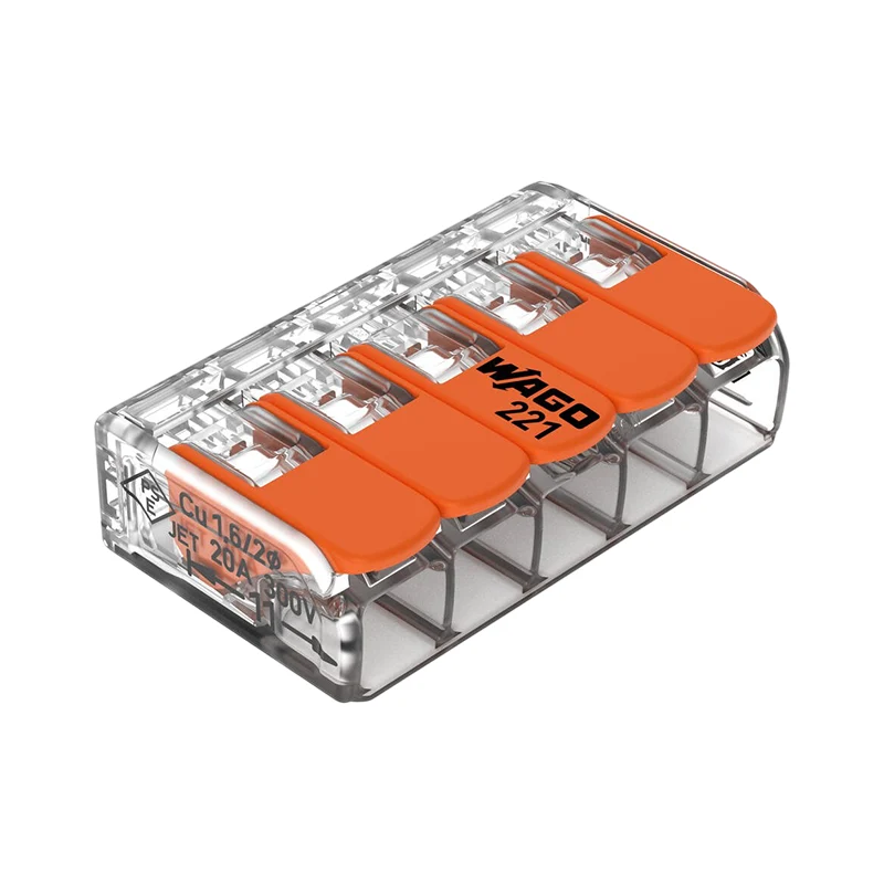 WAGO Anschlussklemme / Schweißklemme | 5-adrig | 0,2-4,0mm² | 25 Stück