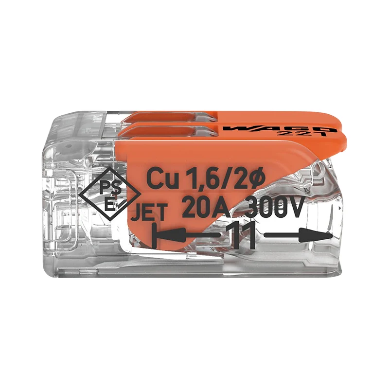 WAGO Anschlussklemme / Schweißklemme | 2-adrig | 0,2-4,0mm² | 100 Stück