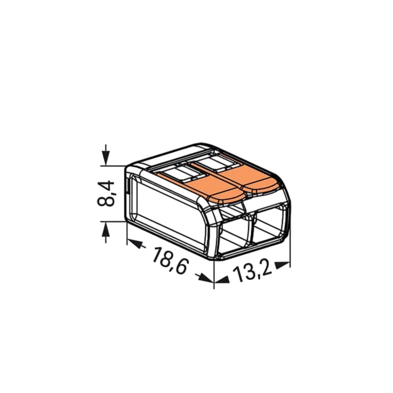WAGO Anschlussklemme / Schweißklemme | 2-adrig | 0,2-4,0mm² | 100 Stück