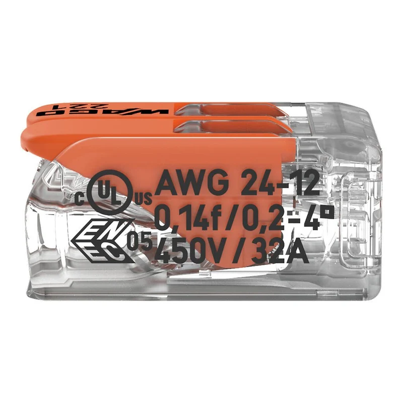 WAGO Anschlussklemme / Schweißklemme | 2-adrig | 0,2-4,0mm² | 100 Stück
