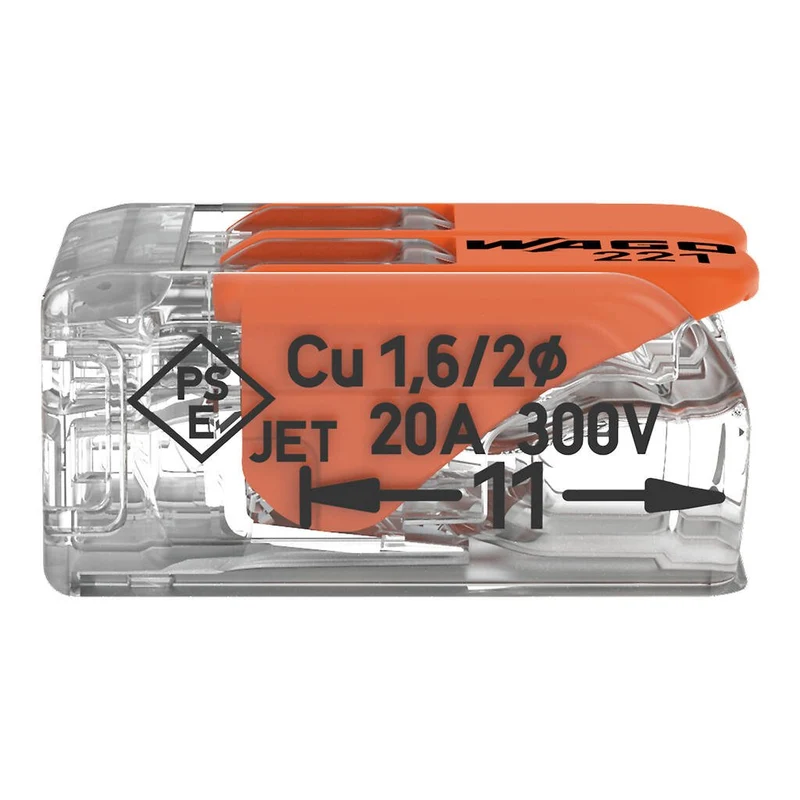 WAGO Anschlussklemme / Schweißklemme | 2-adrig | 0,2-4,0mm² | 100 Stück