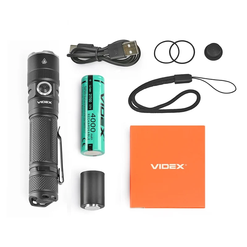 LED-Taschenlampe | Wiederaufladbar | 20W | 1500 Lumen | 5000kHz | IP67 | mit Zoomfunktion