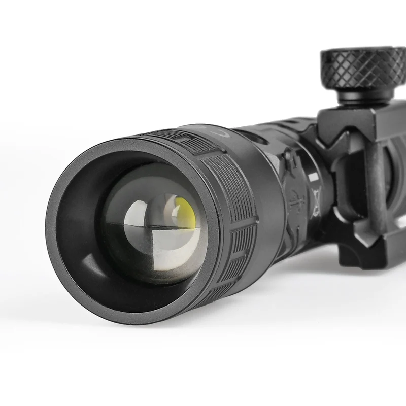 LED-Militärtaschenlampe | Wiederaufladbar | 10 W | 1000 Lumen | 5000 K | IP66 | mit Rotlichtfunktion