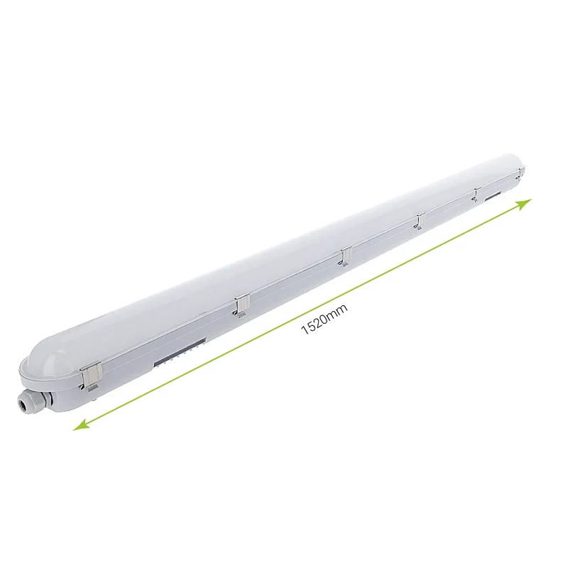 LED-Batten TL Leucht | CLIFF | 150 cm | 35W-40W-50W-60W Watt schalter | CCT-Schalter | IP65 | Weiß | Philips Treiber