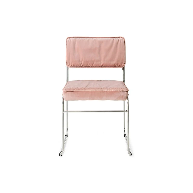 Endless dining chair: velvet, lychee pink