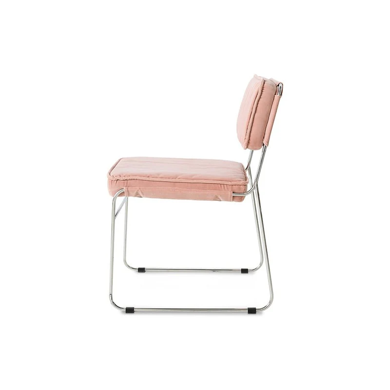 Endless dining chair: velvet, lychee pink