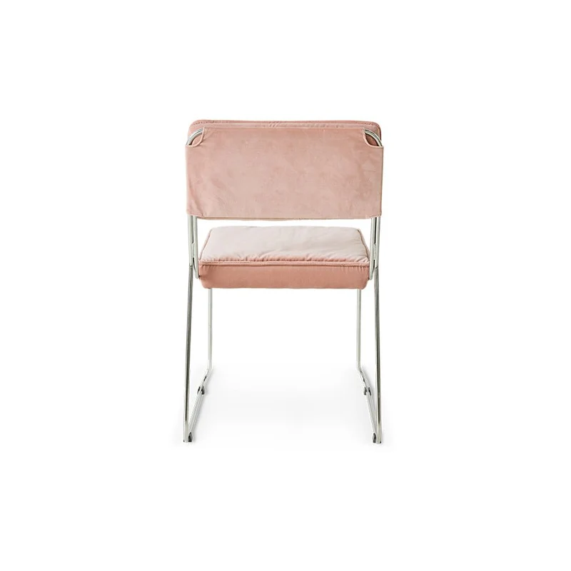 Endless dining chair: velvet, lychee pink