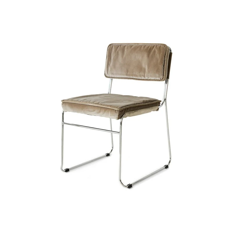 Endless dining chair: velvet, dirty chai