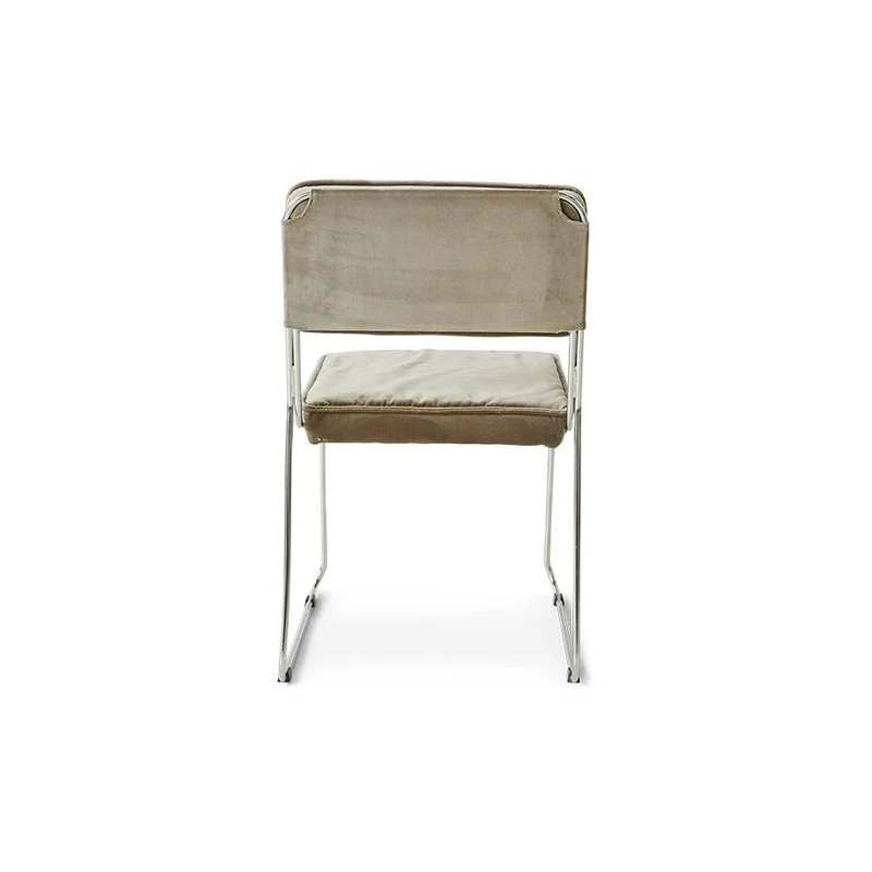 Endless dining chair: velvet, dirty chai