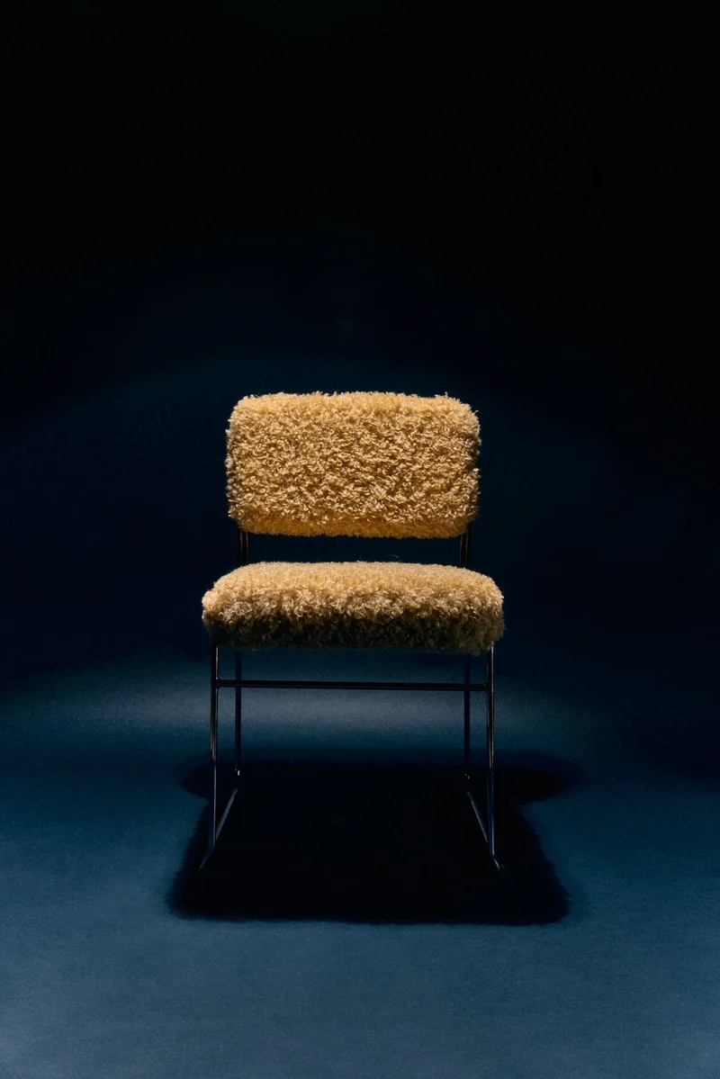 Endless dining chair: poodle, golden