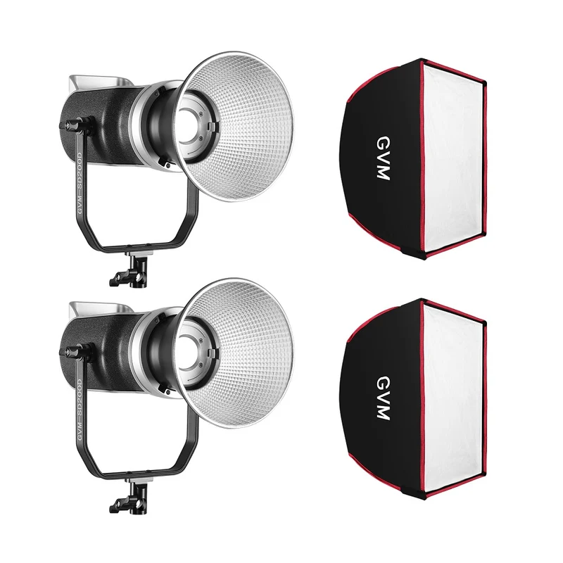 GVM SD200D 200W High Power Bi-Color LED Spotlight Light With Softbox(2-Light Kit Include Free Softbox $59*2)