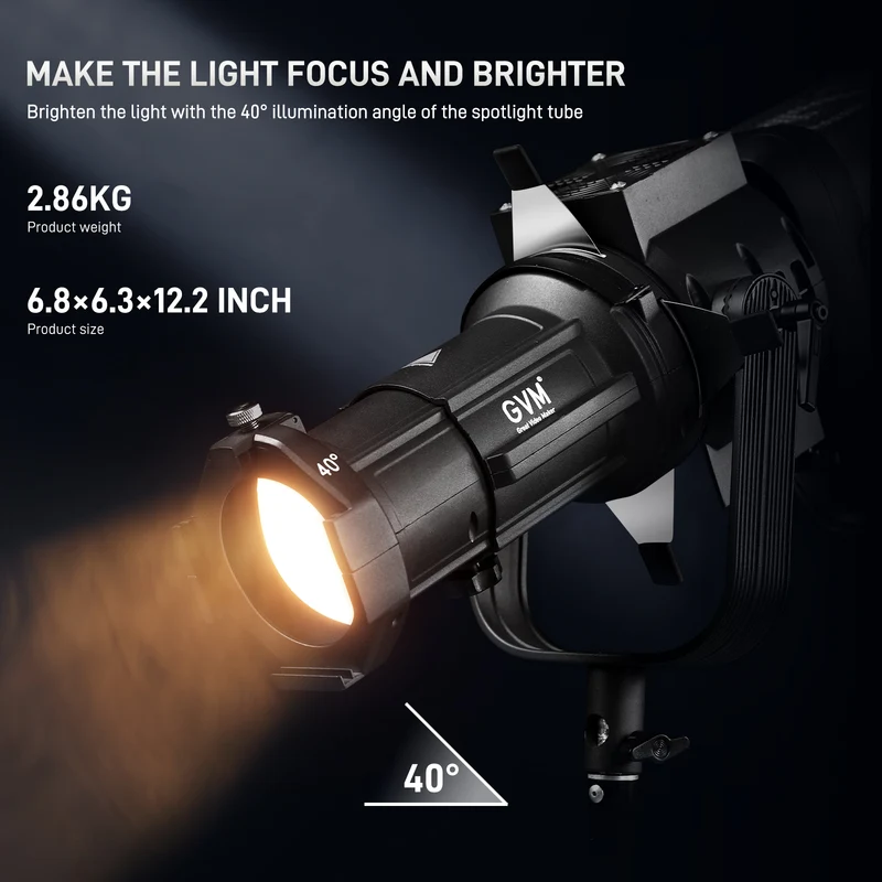 (Open Box)GVM PJ-L40 Spot lens For Power 600W or less Monolight