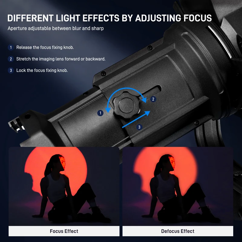 (Open Box)GVM PJ-L40 Spot lens For Power 600W or less Monolight