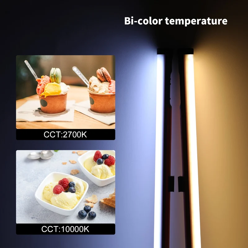GVM BD45R Bi-Color RGB LED Light Wand (48")