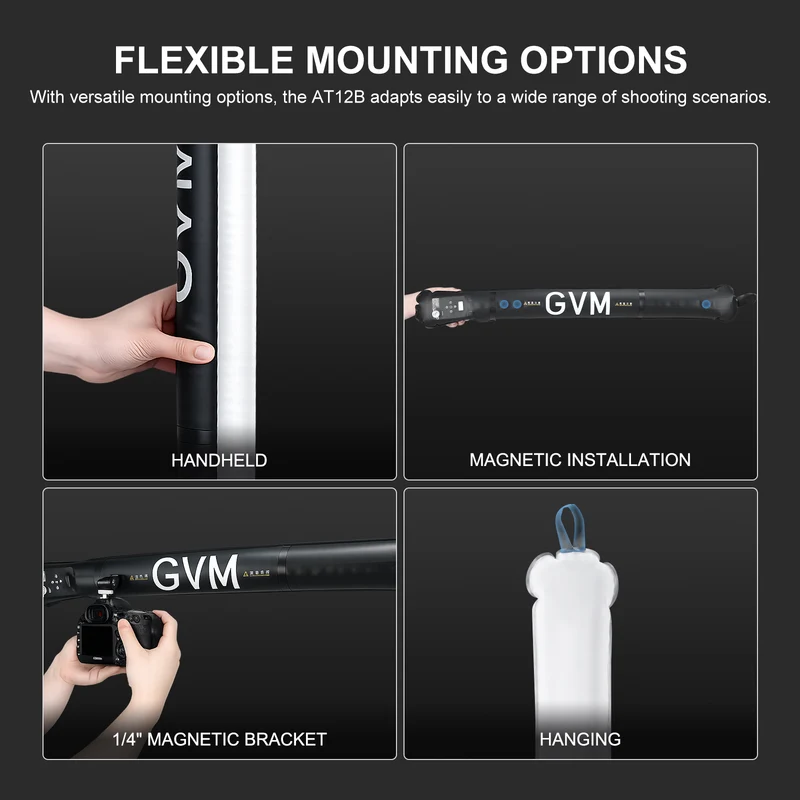 GVM AT12B 20W Bi-Color Air Column Light - | Wide Fill Light Range(27'')
