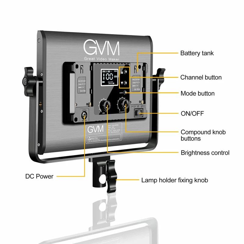 GVM RGB LED Video Light with Lighting Kits, 680RS 50W Led Panel Light with Bluetooth Control, 2 Packs Photography Lighting for YouTube Studio, Video Shooting, Gaming, Streaming, Conference