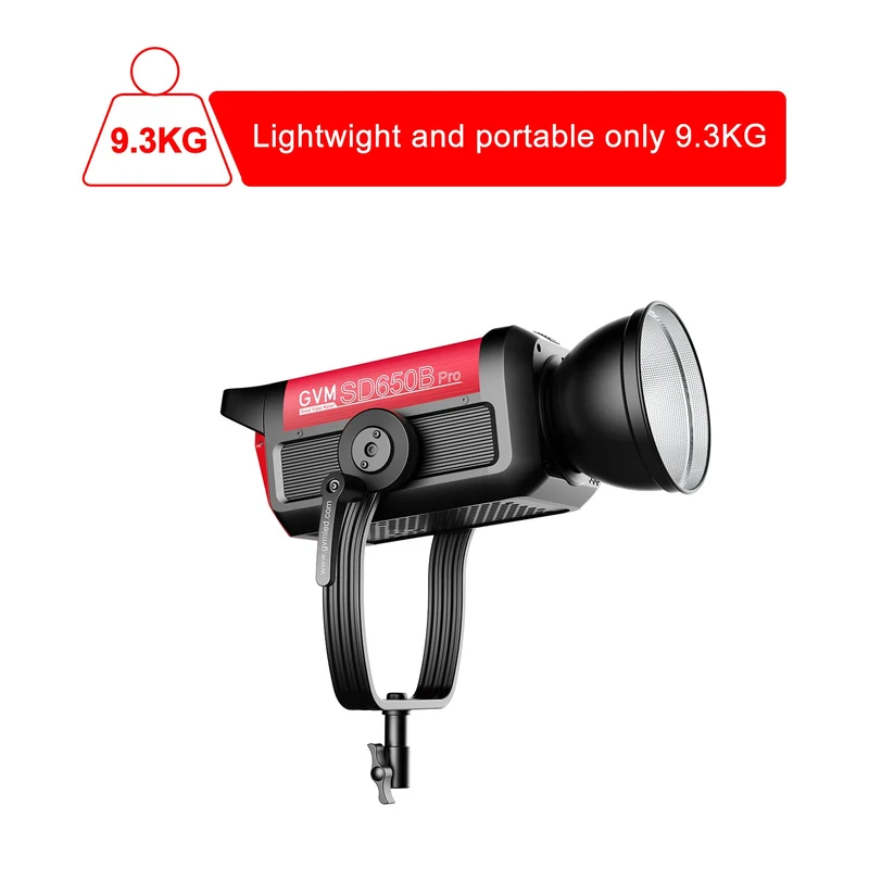 GVM PRO-SD650B 650W Bi-Color Monolight(V-mount & Mesh Bluetooth)（2-Light kit）