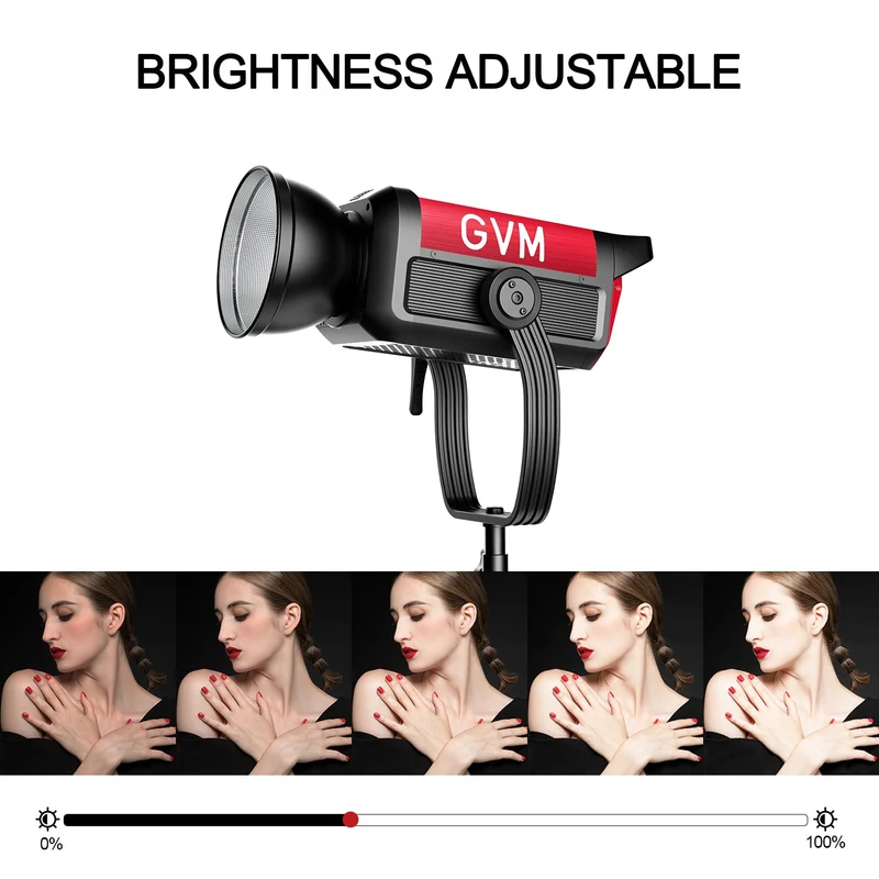 GVM PRO-SD650B 650W Bi-Color Monolight(V-mount & Mesh Bluetooth)（2-Light kit）