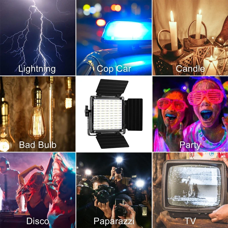 GVM-800D-II 40W Bi-color and RGB Video Panel Light With Softbox（Open Box）