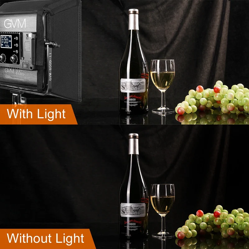GVM-800D-II 40W Bi-color and RGB Video Panel Light With Softbox（Open Box）