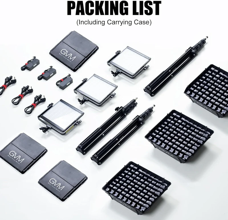 GVM-800D-II 40W Bi-color and RGB Video Panel Light With Softbox（Open Box）