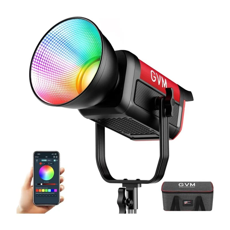 GVM PRO SD300C 300W High Power RGB&Bi-Color Monolight(Includes a free 26'' lantern worth $99）