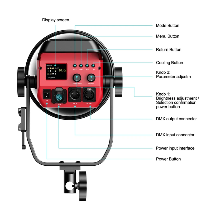 GVM PRO SD300C 300W High Power RGB&Bi-Color Monolight(Includes a free 26'' lantern worth $99）