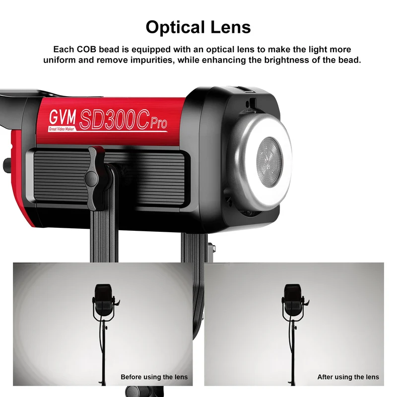 GVM PRO SD300C 300W High Power RGB&Bi-Color Monolight(Includes a free 26'' lantern worth $99）