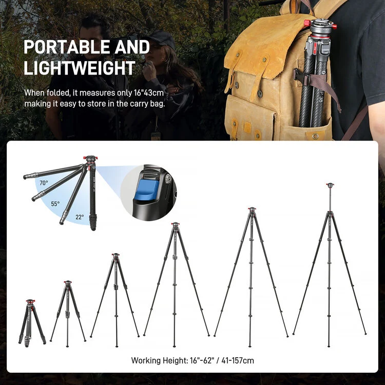 GVM TRIP-38 Carbon Fiber Travel Tripod（OPEN BOX）