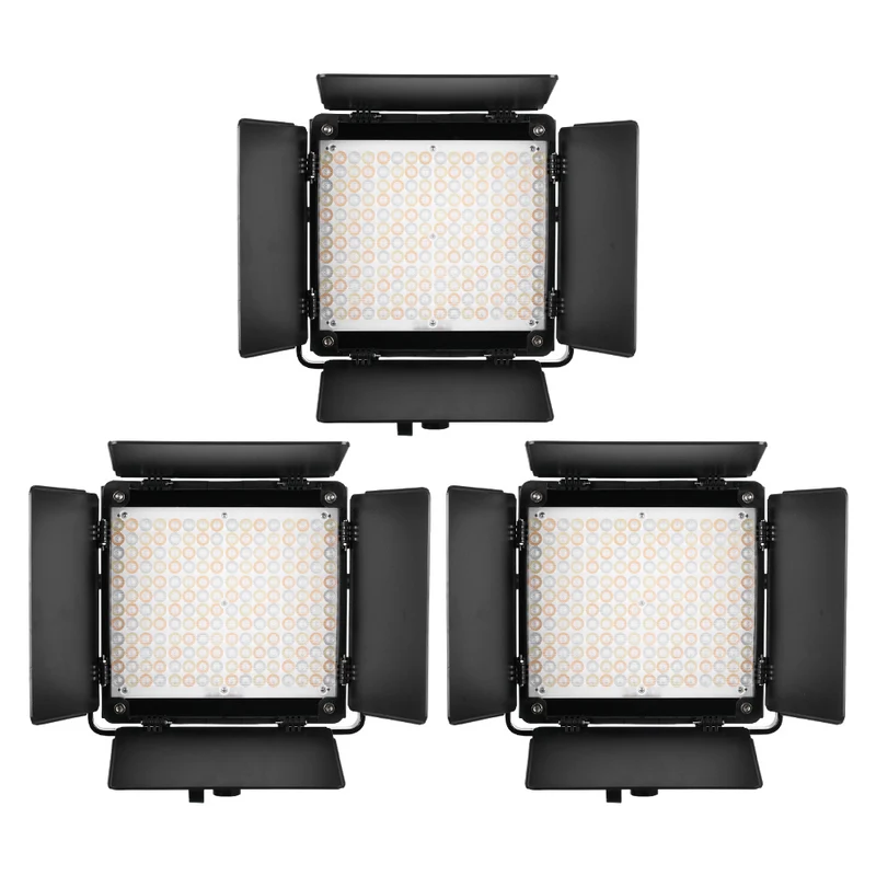 GVM-800D-6X 40W Bi-color and RGB Video Panel Light(3-Light Kit)